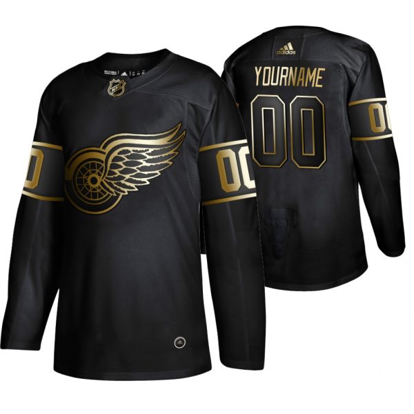 Gorgeous Adidas Red Wings Custom Men's 2019 Black Golden Edition Authentic Stitched NHL Jersey