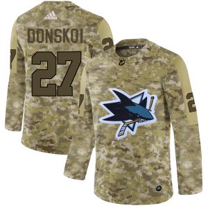 Magnificent Adidas Sharks #27 Joonas Donskoi Camo Authentic Stitched NHL Jersey