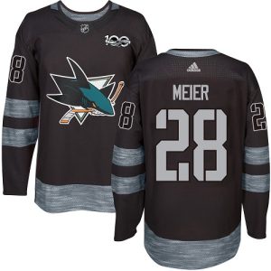 Splendid Adidas Sharks #28 Timo Meier Black 1917 2017 100th Anniversary Stitched NHL Jersey