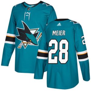 First - rate Adidas Sharks #28 Timo Meier Teal Home Authentic Stitched Youth NHL Jersey