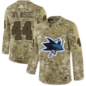 Superior Adidas Sharks #44 Marc Edouard Vlasic Camo Authentic Stitched NHL Jersey