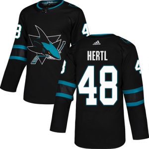 Exceptional Adidas Sharks #48 Tomas Hertl Black Alternate Authentic Stitched Youth NHL Jersey
