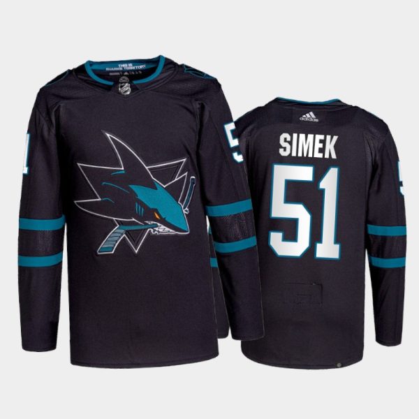 Superior Adidas Sharks #51 Radim Simek Men's 2021 22 Alternate Authentic NHL Jersey Black