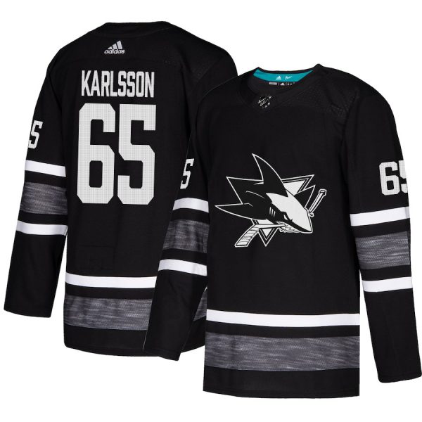 Outstanding Adidas Sharks #65 Erik Karlsson Black Authentic 2019 All Star Stitched NHL Jersey