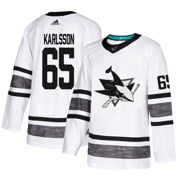 First - rate Adidas Sharks #65 Erik Karlsson White Authentic 2019 All Star Stitched NHL Jersey