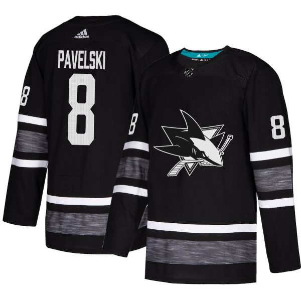 Magnificent Adidas Sharks #8 Joe Pavelski Black Authentic 2019 All Star Stitched Youth NHL Jersey