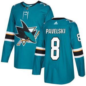 Magnificent Adidas Sharks #8 Joe Pavelski Teal Home Authentic Stitched Youth NHL Jersey