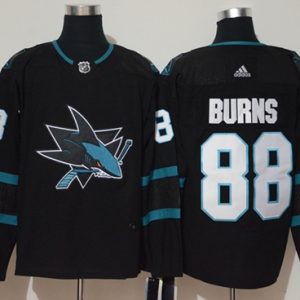 Magnificent Adidas Sharks #88 Brent Burns Black Alternate Authentic Stitched NHL Jersey