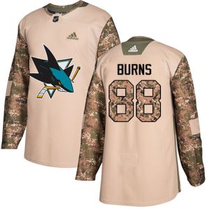 Superior Adidas Sharks #88 Brent Burns Camo Authentic 2017 Veterans Day Stitched Youth NHL Jersey