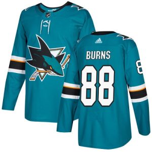 Splendid Adidas Sharks #88 Brent Burns Teal Home Authentic Stitched NHL Jersey