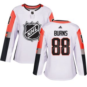 Magnificent Adidas Sharks #88 Brent Burns White 2018 All Star Pacific Division Authentic Women's Stitched NHL Jersey