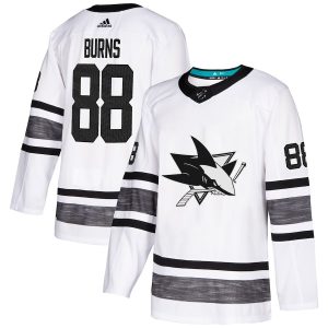 First - rate Adidas Sharks #88 Brent Burns White Authentic 2019 All Star Stitched NHL Jersey