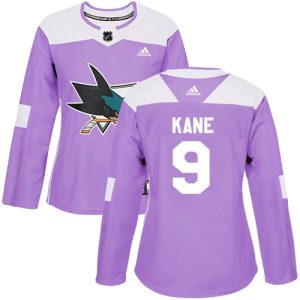 Superior Adidas Sharks #9 Evander Kane Purple Authentic Fights Cancer Women's Stitched NHL Jersey
