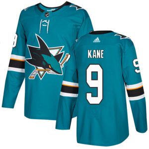 Magnificent Adidas Sharks #9 Evander Kane Teal Home Authentic Stitched NHL Jersey