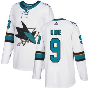 Splendid Adidas Sharks #9 Evander Kane White Road Authentic Stitched Youth NHL Jersey
