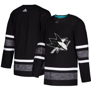 Gorgeous Adidas Sharks Blank Black 2019 All Star Game Parley Authentic Stitched NHL Jersey