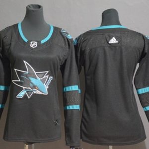 Superior Adidas Sharks Blank Black Alternate Authentic Stitched Youth NHL Jersey