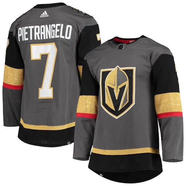 Stunning Alex Pietrangelo Vegas Golden Knights adidas Alternate Primegreen Authentic Player Jersey Gray