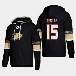 Exquisite Anaheim Ducks #15 Ryan Getzlaf Black adidas Lace Up Pullover Hoodie
