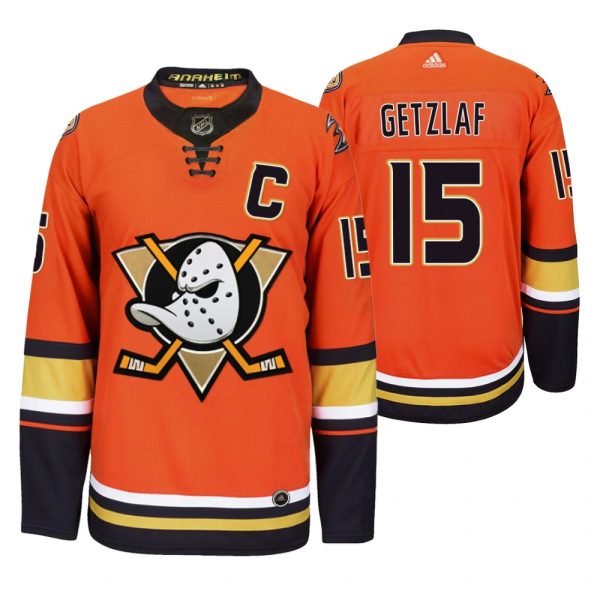 Exquisite Anaheim Ducks #15 Ryan Getzlaf Men's 2019 20 Third Orange Alternate Stitched NHL Jersey
