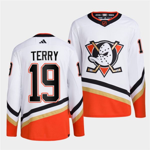 Superior Anaheim Ducks #19 Troy Terry Men's adidas Reverse Retro 2.0 Authentic Player Jersey White