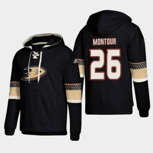 First - rate Anaheim Ducks #26 Brandon Montour Black adidas Lace Up Pullover Hoodie
