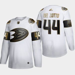 Outstanding Anaheim Ducks #44 Michael Del Zotto Men's Adidas White Golden Edition Limited Stitched NHL Jersey