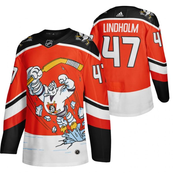 Splendid Anaheim Ducks #47 Hampus Lindholm Red Men's Adidas 2020 21 Reverse Retro Alternate NHL Jersey