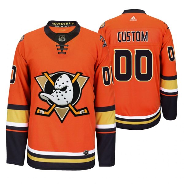 Exquisite Anaheim Ducks Custom Men's 2019 20 Third Orange Alternate Stitched NHL Jersey