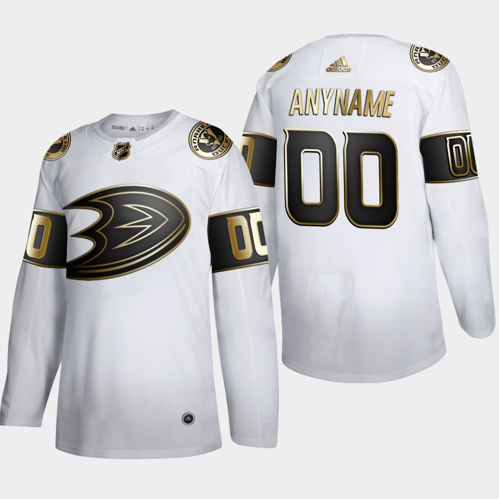 Outstanding Anaheim Ducks Custom Men's Adidas White Golden Edition Limited Stitched NHL Jersey