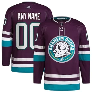 First - rate Anaheim Ducks adidas Alternate 30th Anniversary Primegreen Authentic Custom Jersey   Purple