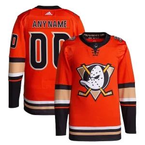 Superior Anaheim Ducks adidas Alternate Primegreen Authentic Custom Jersey   Orange