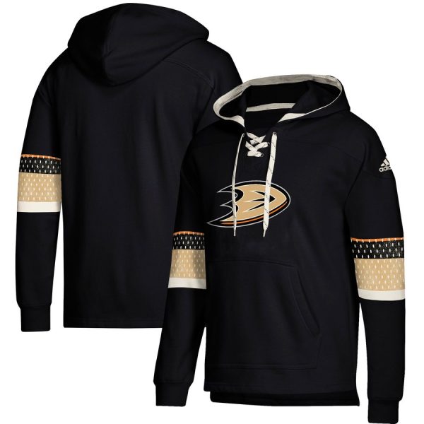 First - rate Anaheim Ducks adidas Jersey Lace Up Pullover Hoodie Black