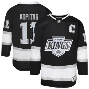 Outstanding Anze Kopitar Los Angeles Kings Youth Premier Player Jersey   Black