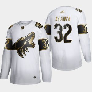 Stunning Arizona Coyotes #32 Antti Raanta Men's Adidas White Golden Edition Limited Stitched NHL Jersey