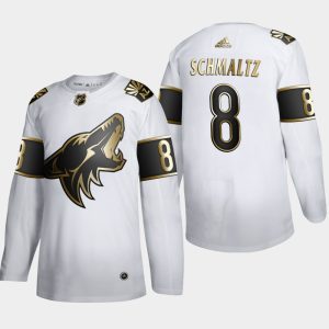 Superior Arizona Coyotes #8 Nick Schmaltz Men's Adidas White Golden Edition Limited Stitched NHL Jersey