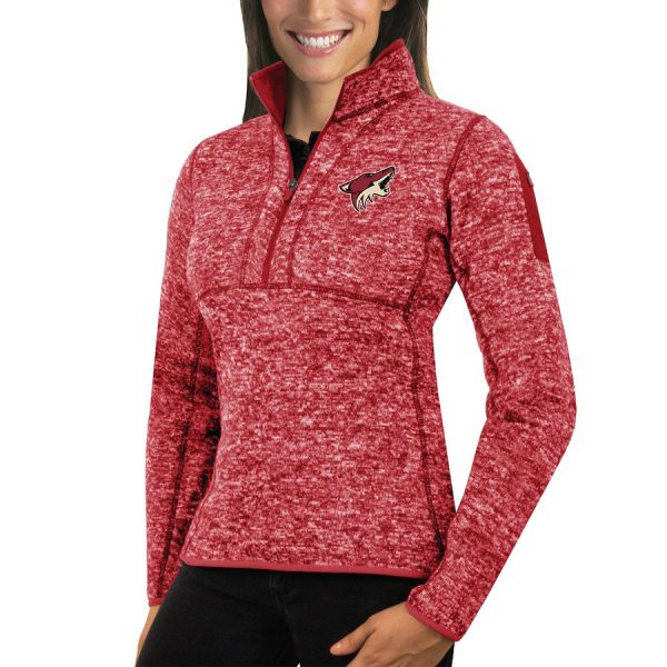 First - rate Arizona Coyotes Antigua Women's Fortune 1/2 Zip Pullover Sweater Red