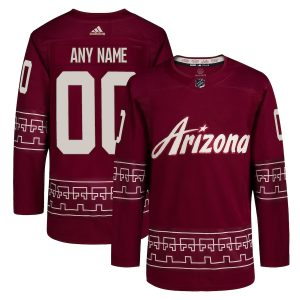 Gorgeous Arizona Coyotes Custom Men's adidas Garnet Alternate 2022 23 Primegreen Authentic Pro Jersey