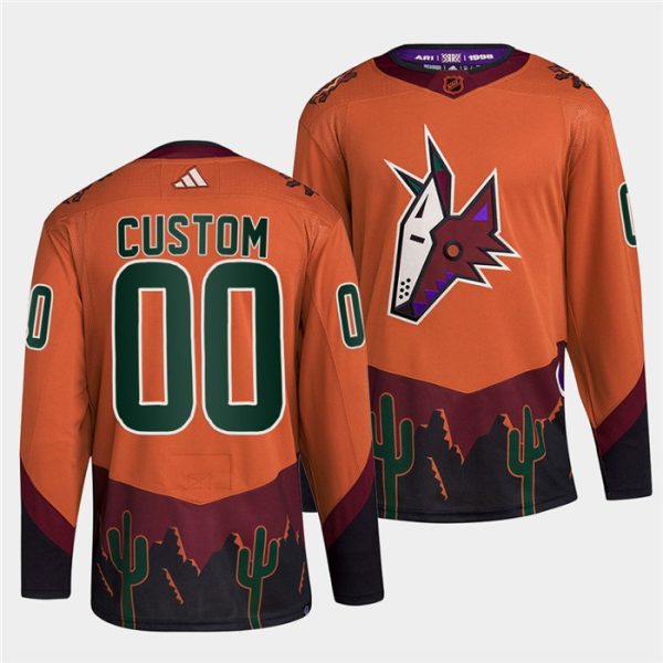 Exceptional Arizona Coyotes Custom Men's adidas Reverse Retro 2.0 Authentic Player Jersey Orange