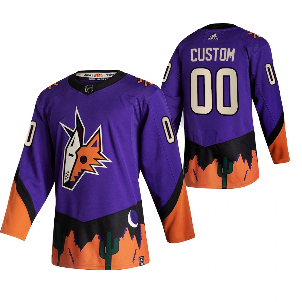 Gorgeous Arizona Coyotes Custom Purple Men's Adidas 2020 21 Alternate Authentic Player NHL Jersey