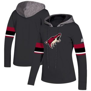Premium Arizona Coyotes adidas Women's Crewdie Pullover Hoodie Black