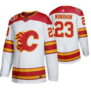 Magnificent Calgary Flames #23 Sean Monahan Men's 2019 20 Heritage Classic Authentic White Stitched NHL Jersey