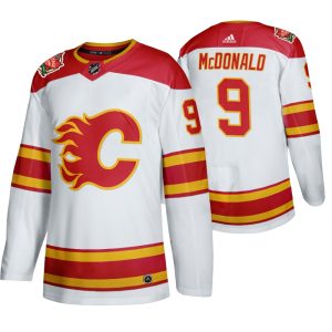Superior Calgary Flames #9 Lanny Mcdonald Men's 2019 20 Heritage Classic Authentic White Stitched NHL Jersey