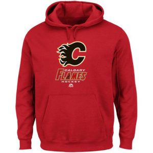 Exquisite Calgary Flames Majestic Critical Victory VIII Fleece Hoodie Red