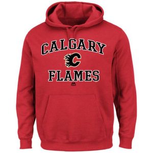 Exquisite Calgary Flames Majestic Heart & Soul Hoodie Red