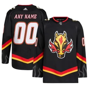 Outstanding Calgary Flames adidas Alternate Primegreen Authentic Custom Jersey   Black