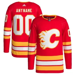 Exquisite Calgary Flames adidas Home 2020/21 Primegreen Authentic Custom Jersey   Red