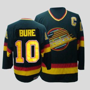 First - rate Canucks #10 Pavel Bure CCM Throwback Stitched Black NHL Jersey