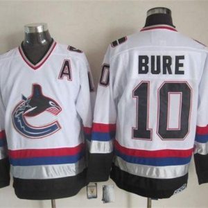 Superior Canucks #10 Pavel Bure White/Black CCM Throwback Stitched NHL Jersey