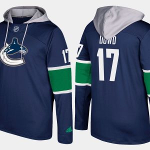 Exceptional Canucks #17 Nic Dowd Blue Name And Number Hoodie
